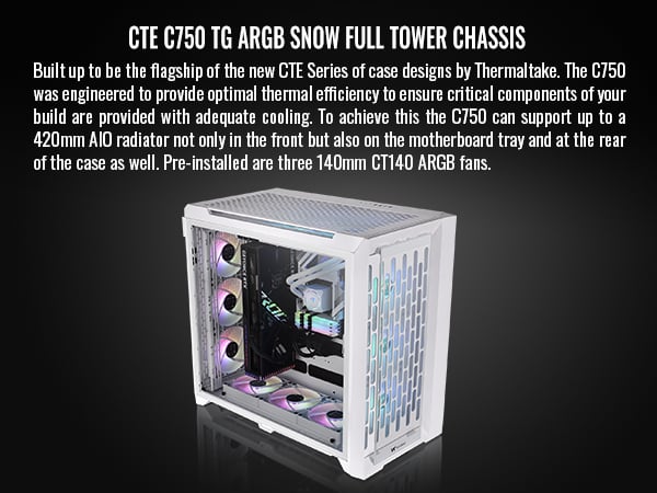 Thermaltake CTE C750 TG ARGB Snow Case